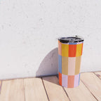 Retro Colourful Bauhaus Pattern Travel Mug Gallery Image 4