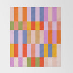Retro Colourful Bauhaus Pattern Throw Blanket Gallery Image 2