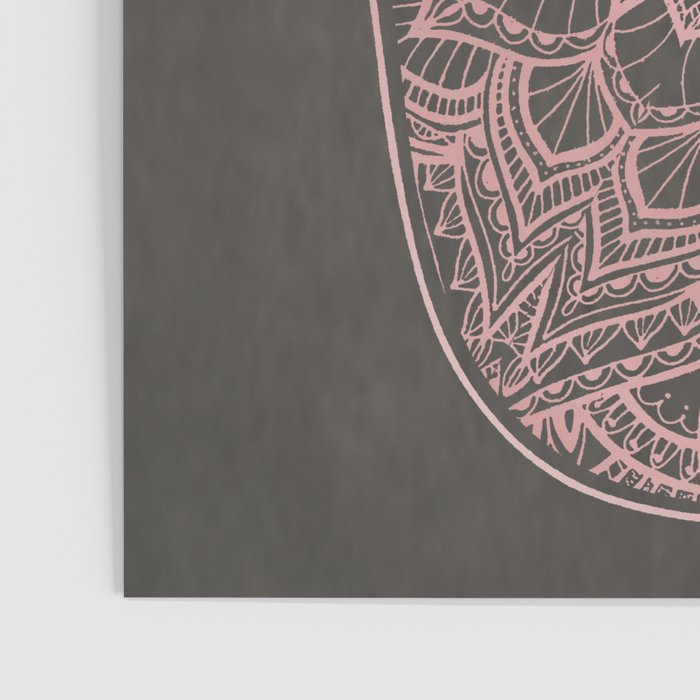 golden hamsa fatma hand and mandala on classic blue Poster Gallery Image 3