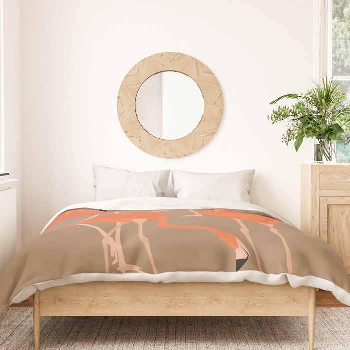 Graceful Flamingos 2 Duvet Cover Gallery Image 3