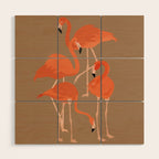 Graceful Flamingos 2 Wood Wall Art Gallery Image 1