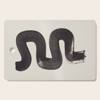 Black & White Minimalist Abstract Shapes Patterns Black Ink Painting Cutting Board Gallery Image 1