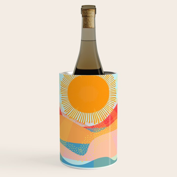 Sunset On Hills and Sea  Wine Chiller Gallery Image 1
