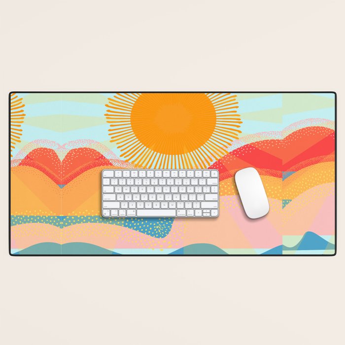 Sunset On Hills and Sea  Desk Mat Gallery Image 1