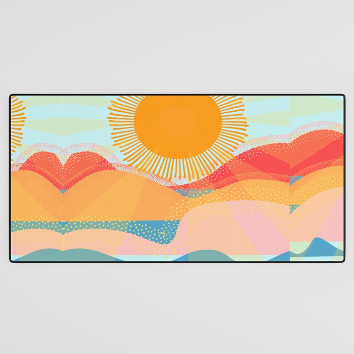 Sunset On Hills and Sea  Desk Mat Gallery Image 3