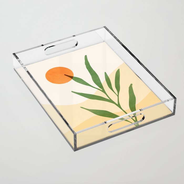 Earth and Sky Abstract Landscape Acrylic Tray Gallery Image 1