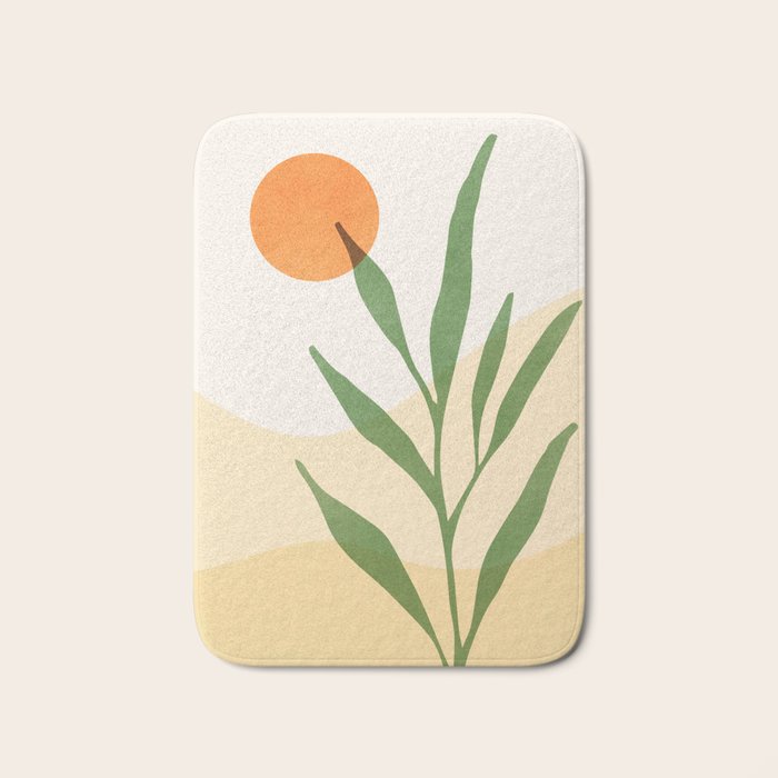 Earth and Sky Abstract Landscape Bath Mat Gallery Image 1