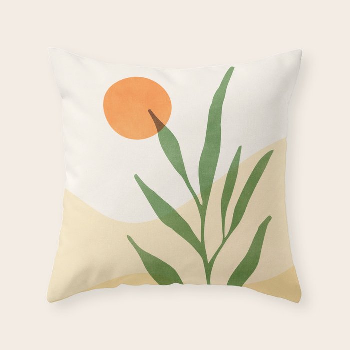 Earth and Sky Abstract Landscape Throw Pillow Gallery Image 1