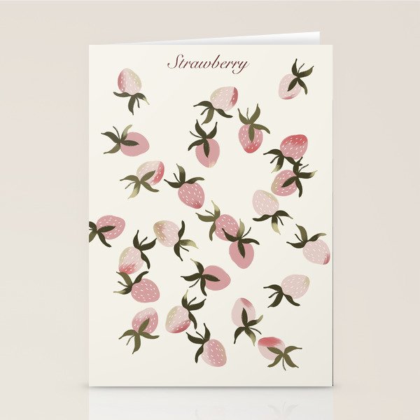 delicate strawberries Stationery Card Gallery Image 2