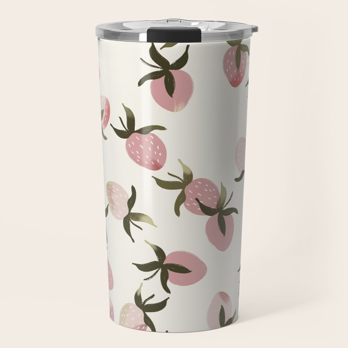 delicate strawberries Travel Mug Gallery Image 1