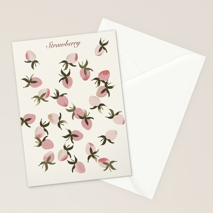delicate strawberries Stationery Card Gallery Image 2