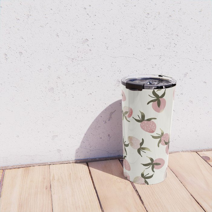 delicate strawberries Travel Mug Gallery Image 4