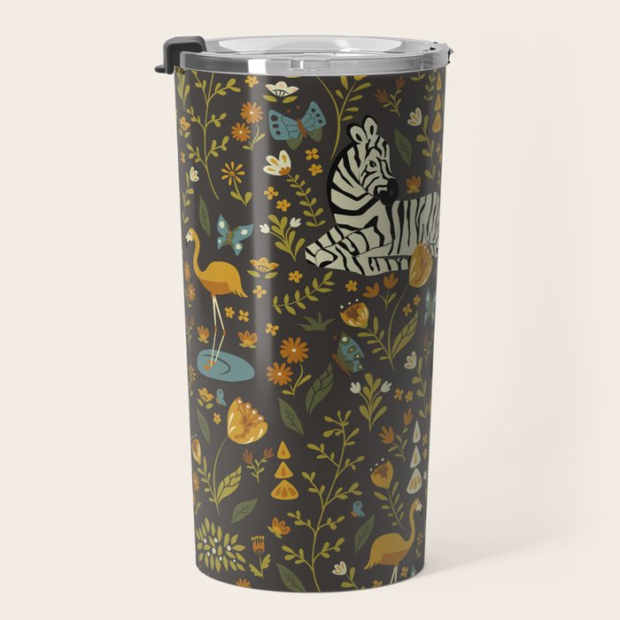 Zebras in Wild Fall Garden Travel Mug Gallery Image 3