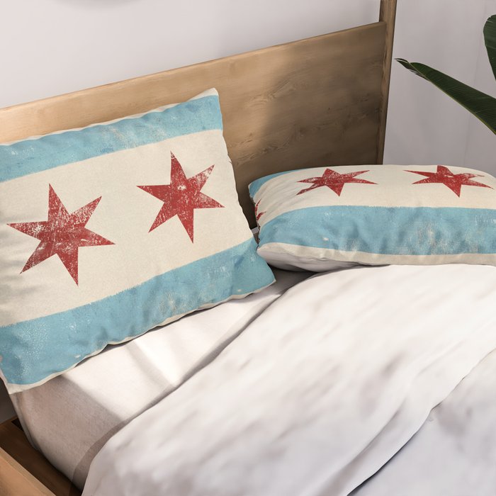 Chicago Flag Pillow Sham Gallery Image 2