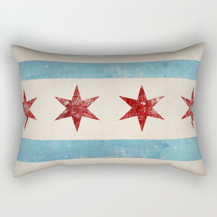 Chicago Flag Rectangular Pillow Gallery Image 2