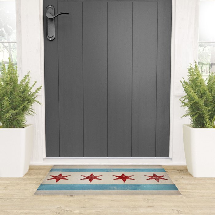 Chicago Flag Welcome Mat Gallery Image 3