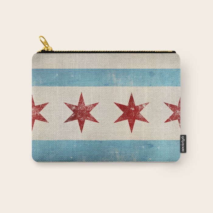 Chicago Flag Carry All Pouch Gallery Image 1