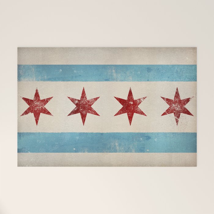 Chicago Flag Welcome Mat Gallery Image 1
