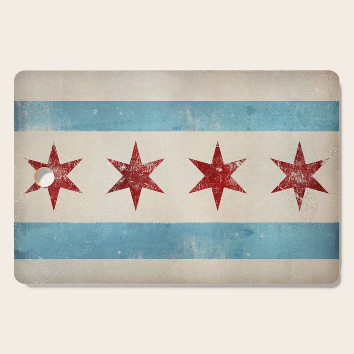 Chicago Flag Cutting Board Gallery Image 1