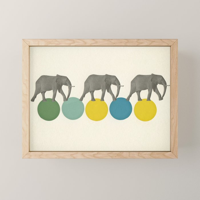 Travelling Elephants Mini Art Print Gallery Image 1