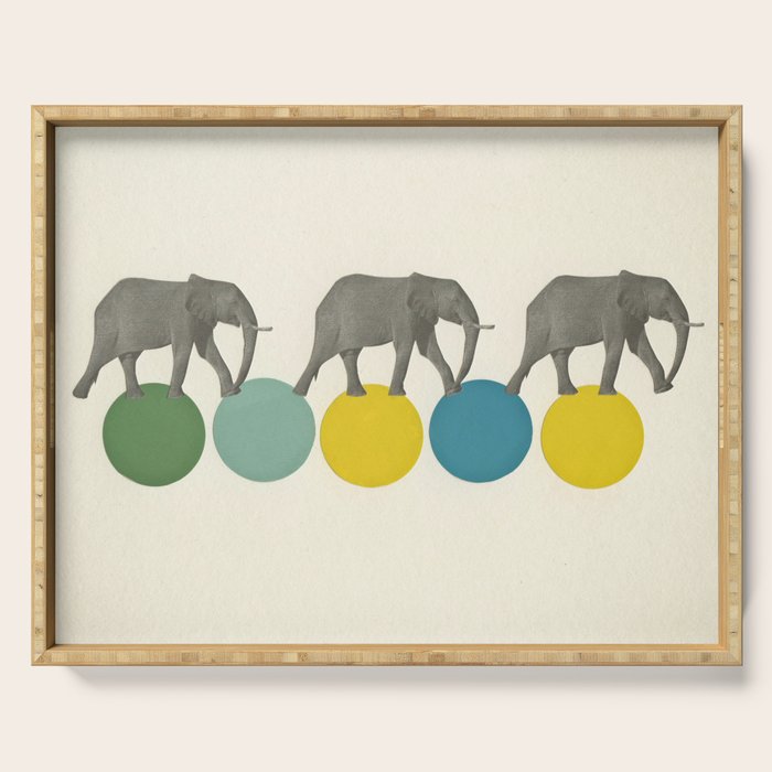Travelling Elephants Serving Tray Gallery Image 1
