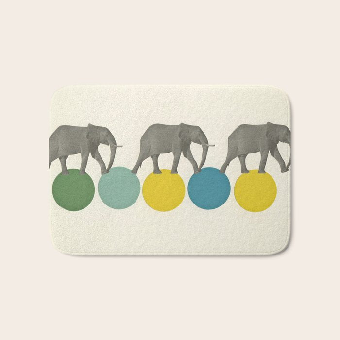 Travelling Elephants Bath Mat Gallery Image 1