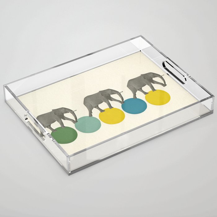 Travelling Elephants Acrylic Tray Gallery Image 1