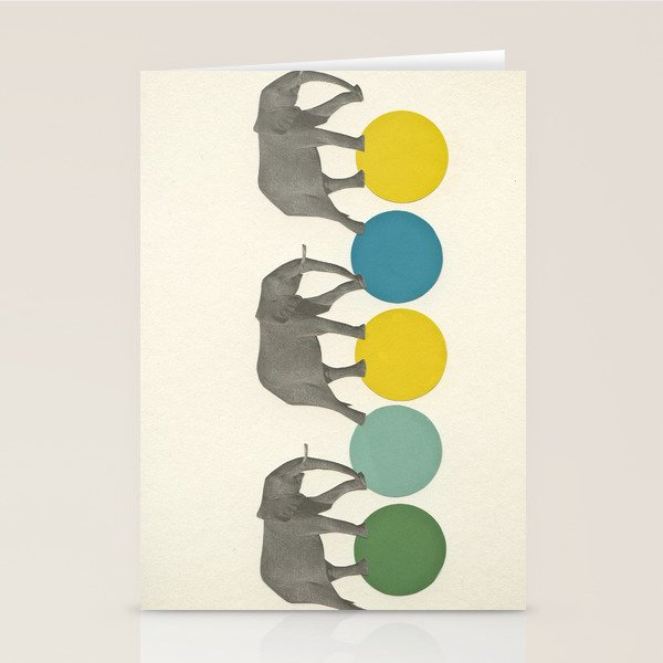 Travelling Elephants Stationery Card Gallery Image 2