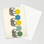 Travelling Elephants Stationery Card Gallery Image 2