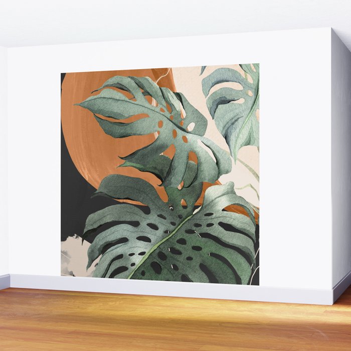 Abstract Art Tropical Leaves 162 Wall Mural Gallery Image 2