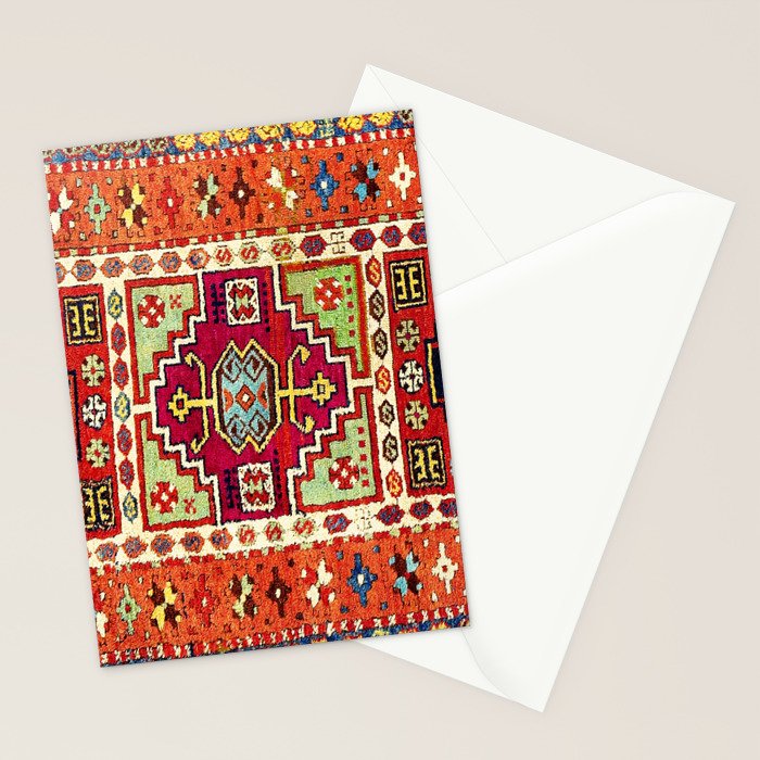 Erzincan  Antique Turkish Rug Print Stationery Card Gallery Image 2