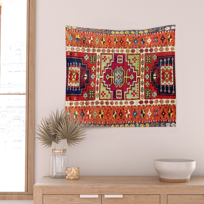 Erzincan  Antique Turkish Rug Print Wall Tapestry Gallery Image 2