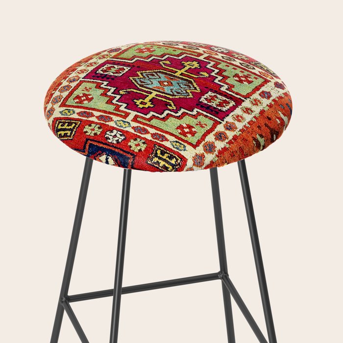 Erzincan  Antique Turkish Rug Print Stool Gallery Image 2