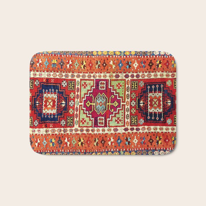 Erzincan  Antique Turkish Rug Print Bath Mat Gallery Image 1