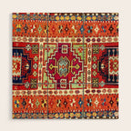 Erzincan  Antique Turkish Rug Print Wood Wall Art Gallery Image 1