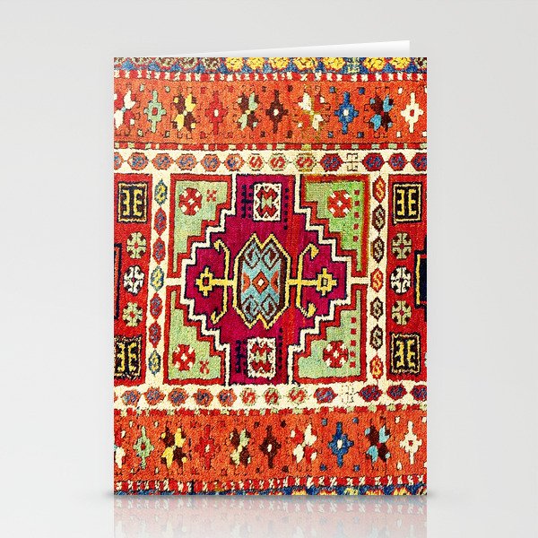 Erzincan  Antique Turkish Rug Print Stationery Card Gallery Image 1