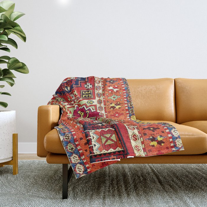 Erzincan  Antique Turkish Rug Print Throw Blanket Gallery Image 1