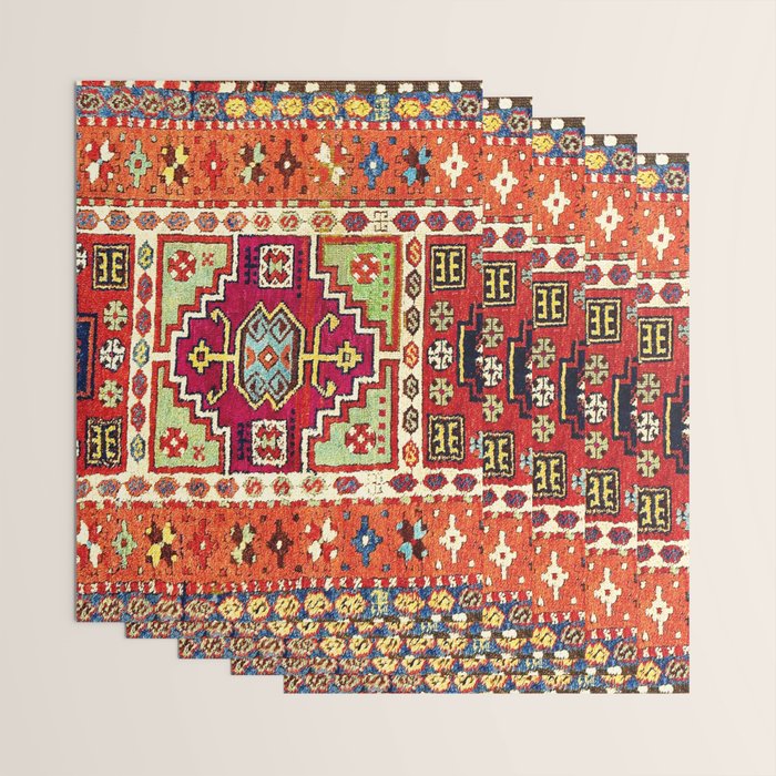 Erzincan  Antique Turkish Rug Print Wrapping Paper Gallery Image 3