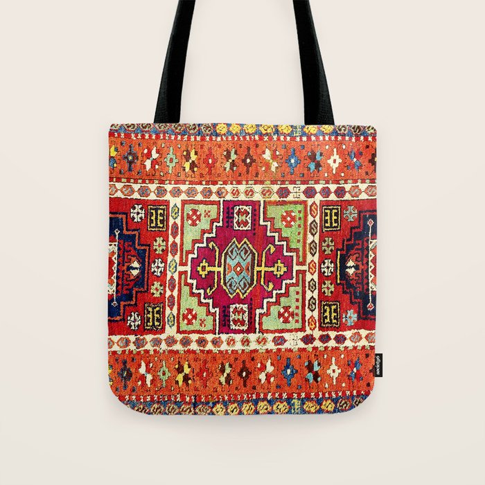 Erzincan  Antique Turkish Rug Print Tote Bag Gallery Image 1