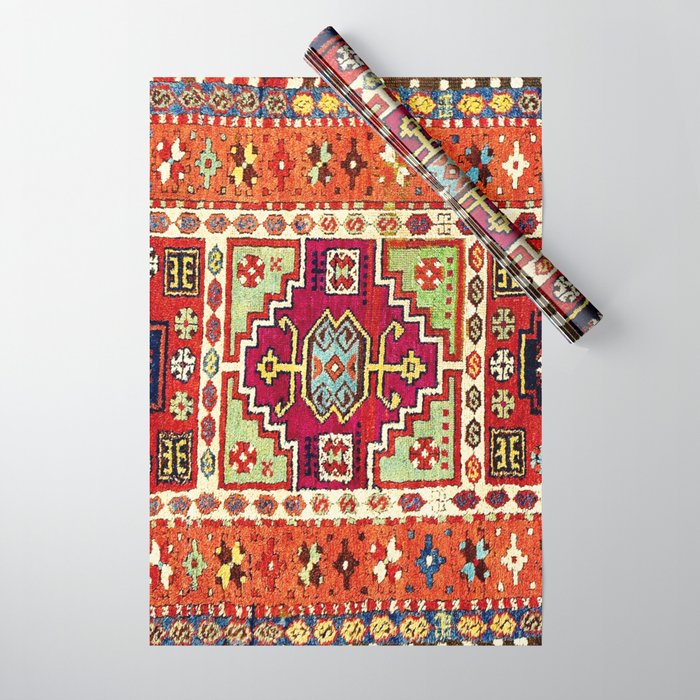 Erzincan  Antique Turkish Rug Print Wrapping Paper Gallery Image 1