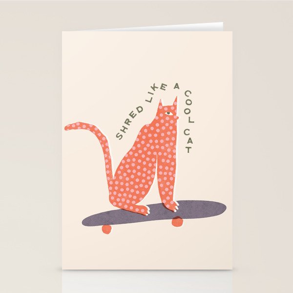 Shred like a cool cat Stationery Card Gallery Image 2