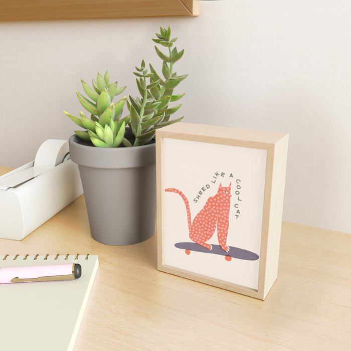 Shred like a cool cat Mini Art Print Gallery Image 2