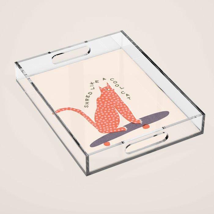 Shred like a cool cat Acrylic Tray Gallery Image 1