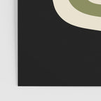 Abstract Geometric Rings 234 Black Olive Green and Beige Poster Gallery Image 3