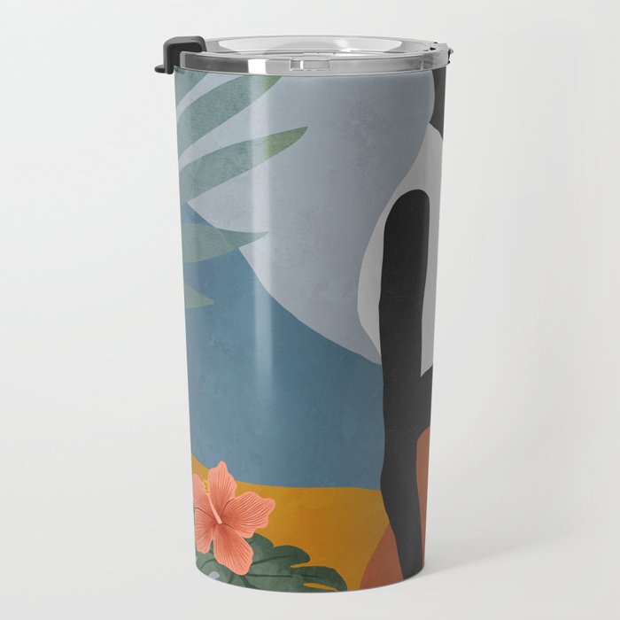 Tropical Girl 5 Travel Mug Gallery Image 3