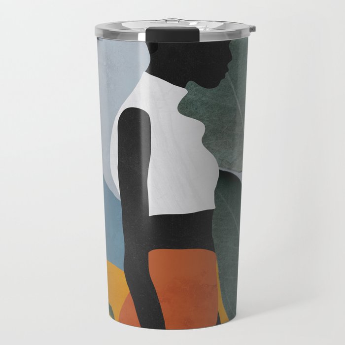 Tropical Girl 5 Travel Mug Gallery Image 1