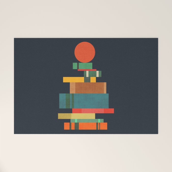 Book stack with a ball Welcome Mat Gallery Image 1