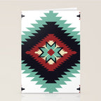 Southwest Santa Fe Geometric Tribal Indian Pattern Stationery Card Gallery Image 2