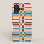 Woven Checks and Stripes Multicolored iPhone Case Gallery Image 1