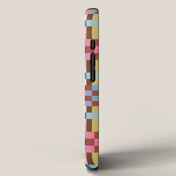 Woven Checks and Stripes Multicolored iPhone Case Gallery Image 2